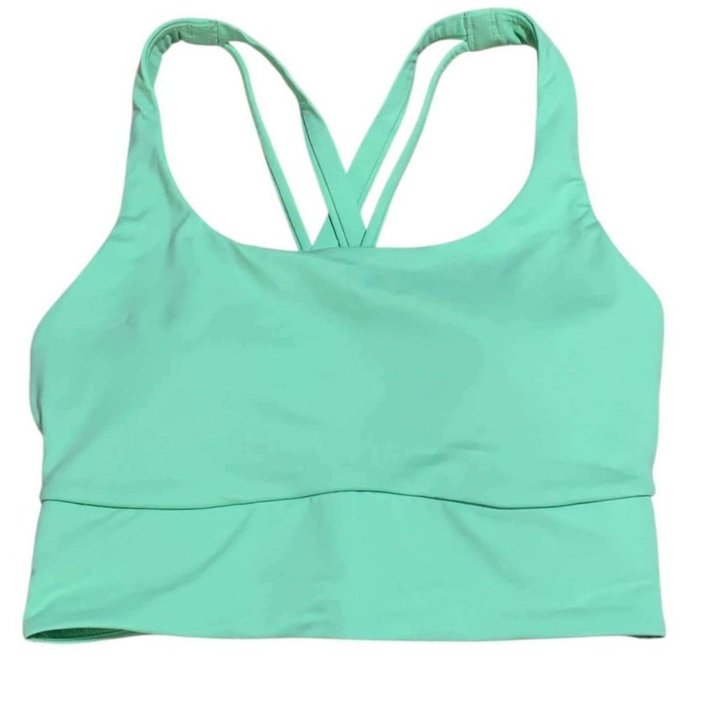Lululemon Energy Longline Bra Women XXS Citra Lime Strappy Back LW2EHUS Bra